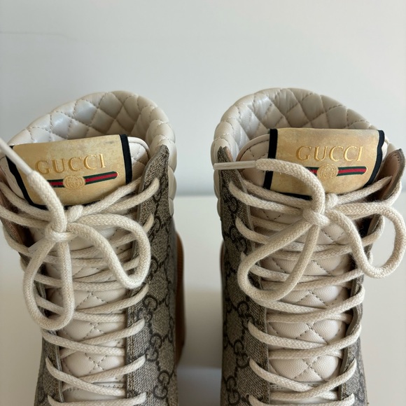 Gucci Apollo Canvas and Leather Platform Boot - Picture 9 of 14